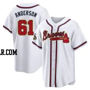 Nick Anderson Youth Atlanta Braves Gold Replica White 2022 Program Jersey