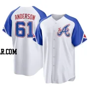 Nick Anderson Youth Atlanta Braves White Replica 2023 City Connect Jersey