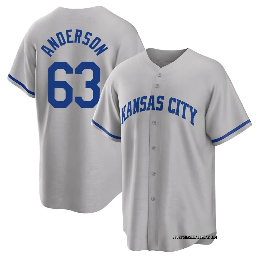 Nick Anderson Youth Kansas City Royals Gray Replica 2022 Road Jersey