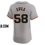 Nick Avila Men's San Francisco Giants Gray Elite Road Jersey