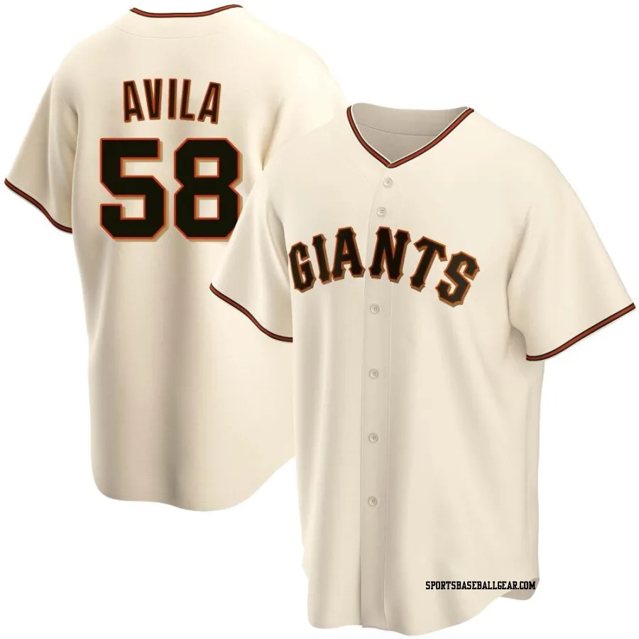 Nick Avila Youth San Francisco Giants Cream Replica Home Jersey