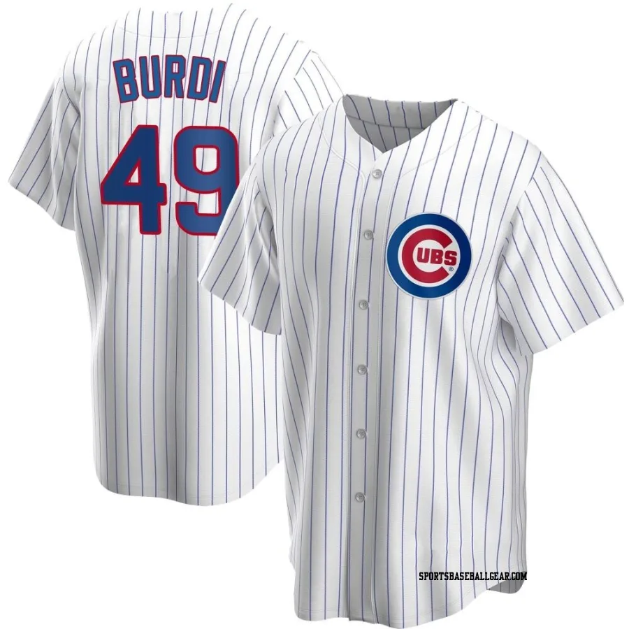 Nick Burdi Men's Chicago Cubs White Replica Home Jersey