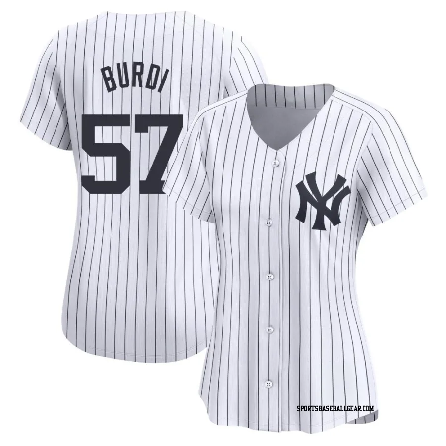 Nick Burdi Women's New York Yankees White Limited Yankee Home Jersey