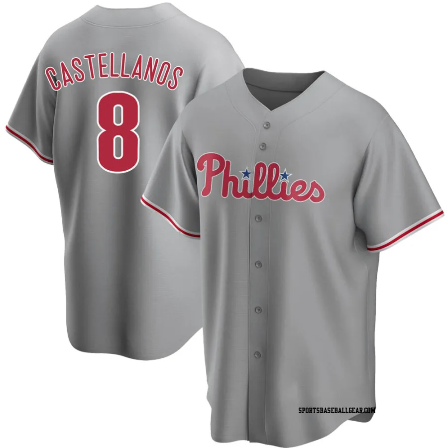 Nick Castellanos Men's Philadelphia Phillies Gray Replica Road Jersey