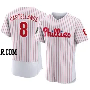 Nick Castellanos Men's Philadelphia Phillies White Authentic 2022 World Series Home Jersey