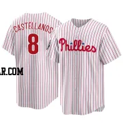 Nick Castellanos Men's Philadelphia Phillies White Replica 2022 World Series Home Jersey