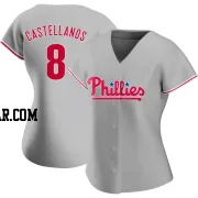 Nick Castellanos Women's Philadelphia Phillies Gray Authentic Road Jersey