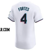 Nick Fortes Men's Miami Marlins White Elite Home Jersey