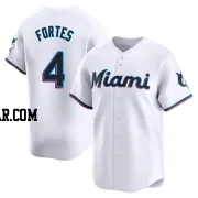 Nick Fortes Men's Miami Marlins White Limited Home Jersey