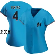 Nick Fortes Women's Miami Marlins Blue Authentic Alternate Jersey