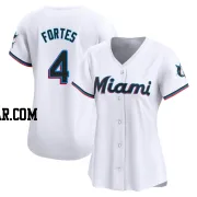 Nick Fortes Women's Miami Marlins White Limited Home Jersey