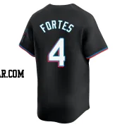 Nick Fortes Youth Miami Marlins Black Limited Alternate Jersey