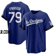 Nick Frasso Men's Los Angeles Dodgers Royal Replica 2021 City Connect Jersey