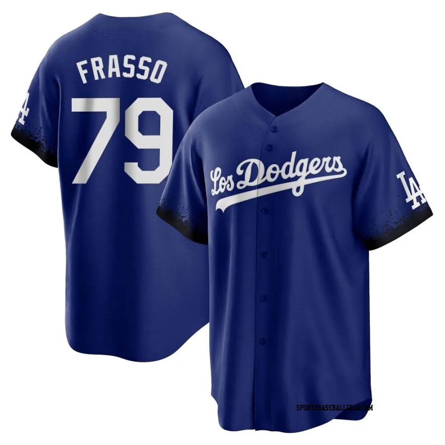 Nick Frasso Men's Los Angeles Dodgers Royal Replica 2021 City Connect Jersey