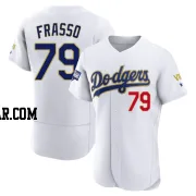 Nick Frasso Men's Los Angeles Dodgers White/Gold Authentic 2021 Gold Program Player Jersey