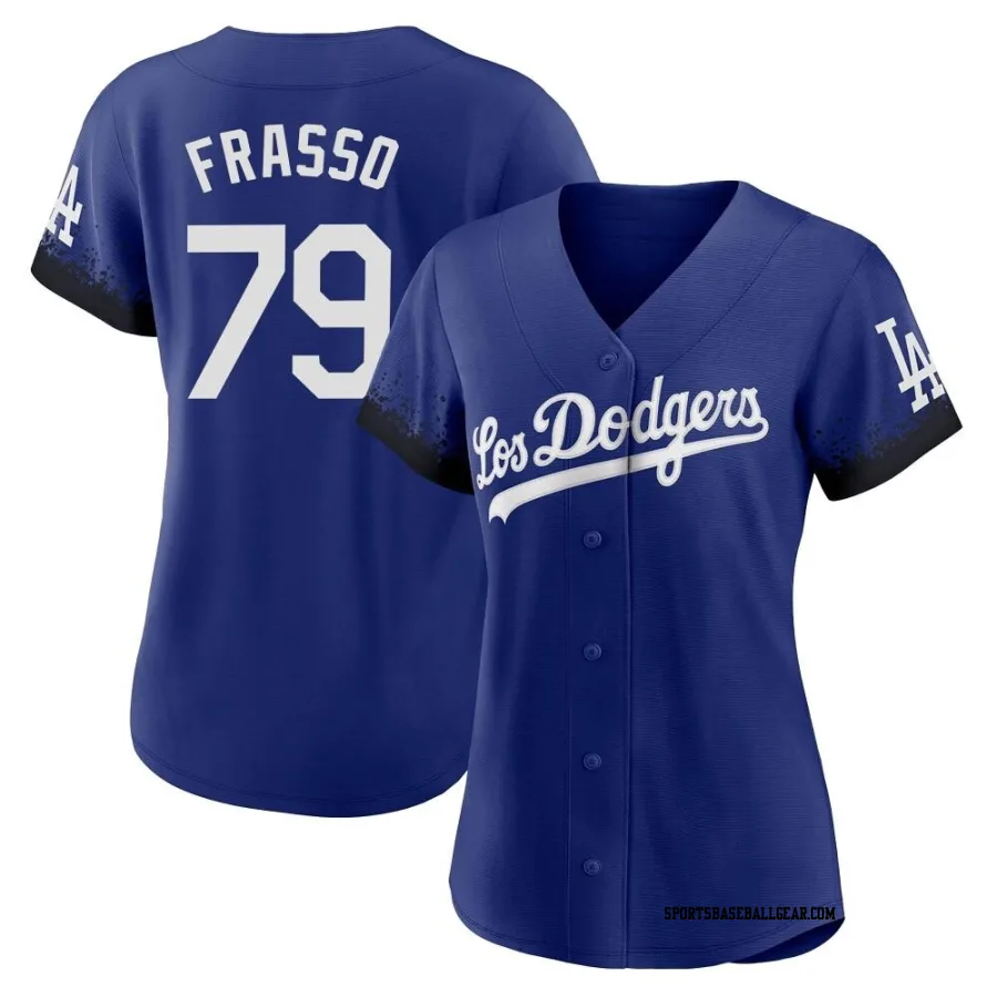 Nick Frasso Women's Los Angeles Dodgers Royal Authentic 2021 City Connect Jersey