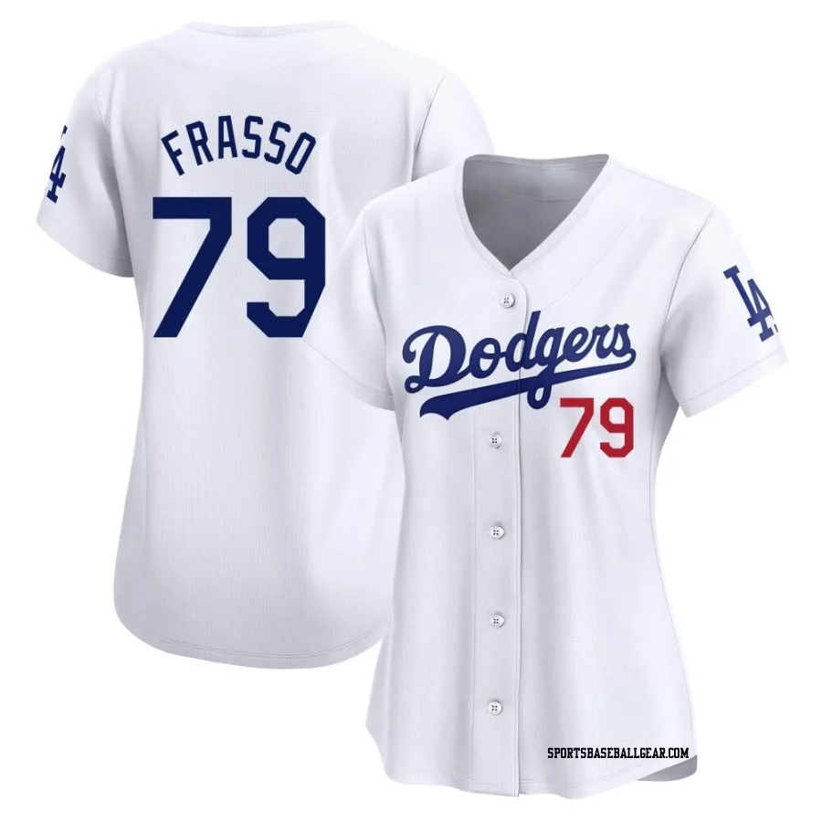 Nick Frasso Women's Los Angeles Dodgers White Limited Home Jersey