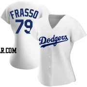 Nick Frasso Women's Los Angeles Dodgers White Replica Home Jersey