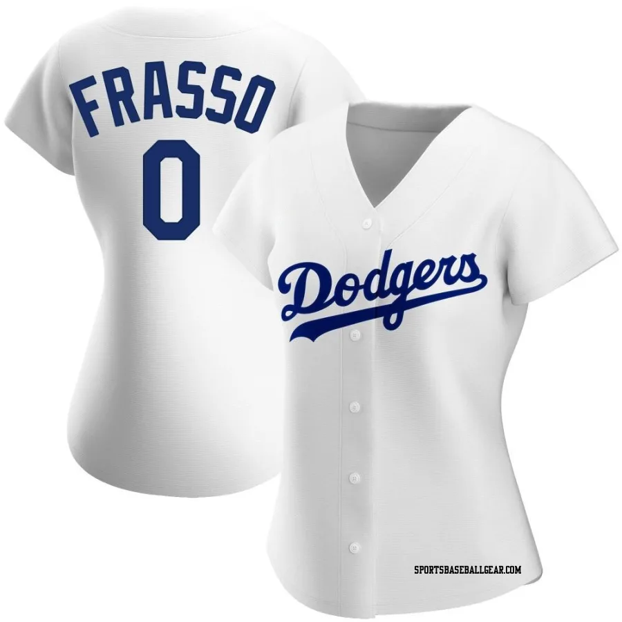 Nick Frasso Women's Los Angeles Dodgers White Replica Home Jersey