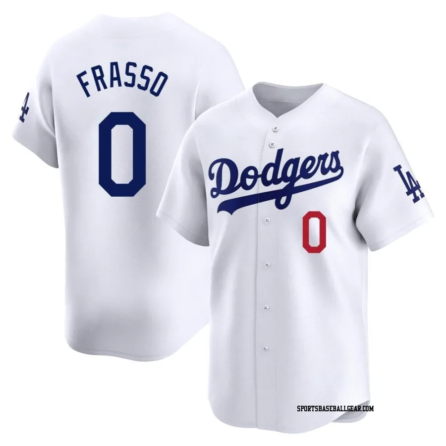 Nick Frasso Youth Los Angeles Dodgers White Limited Home Jersey