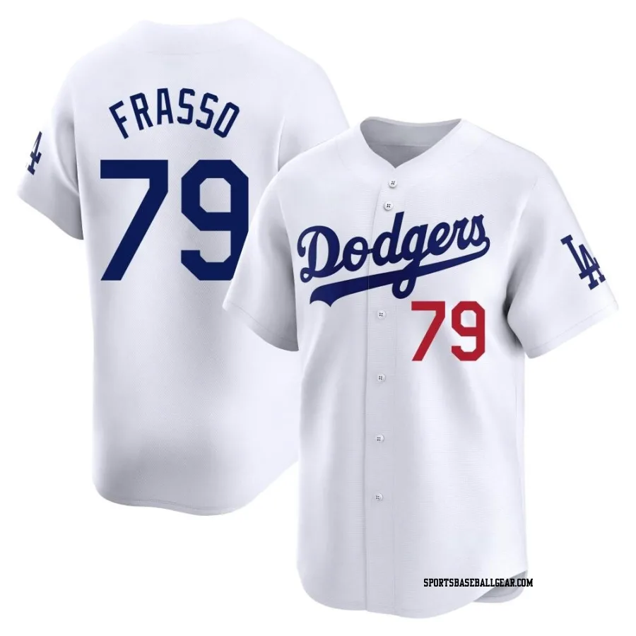 Nick Frasso Youth Los Angeles Dodgers White Limited Home Jersey