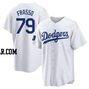 Nick Frasso Youth Los Angeles Dodgers White Replica 2024 World Tour Seoul Series Home Jersey