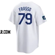 Nick Frasso Youth Los Angeles Dodgers White Replica 2024 World Tour Seoul Series Home Jersey