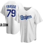 Nick Frasso Youth Los Angeles Dodgers White Replica Home Jersey