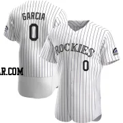 Nick Garcia Men's Colorado Rockies White Authentic Home Jersey