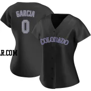 Nick Garcia Women's Colorado Rockies Black Authentic Alternate Jersey