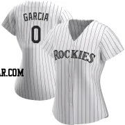 Nick Garcia Women's Colorado Rockies White Authentic Home Jersey