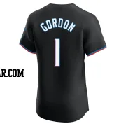 Nick Gordon Men's Miami Marlins Black Elite Alternate Vapor Premier Jersey