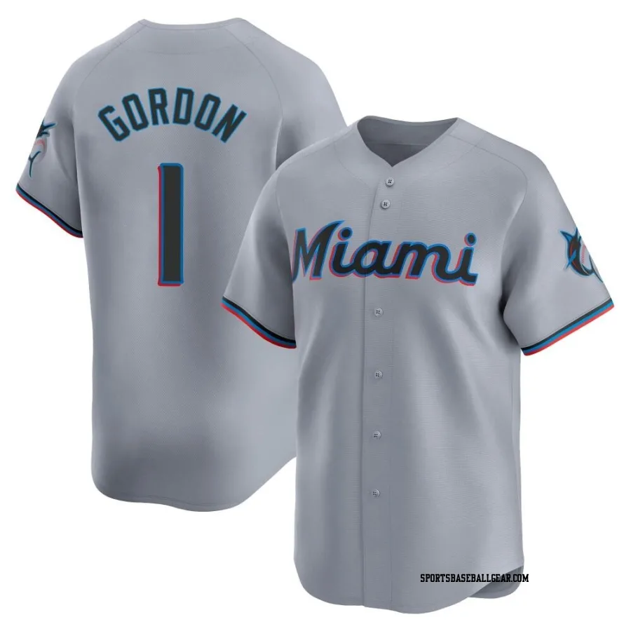 Nick Gordon Men's Miami Marlins Gray Limited Road Jersey