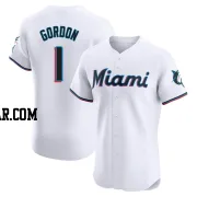 Nick Gordon Men's Miami Marlins White Elite Home Jersey