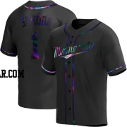 Nick Gordon Men's Minnesota Twins Black Holographic Replica Alternate Jersey