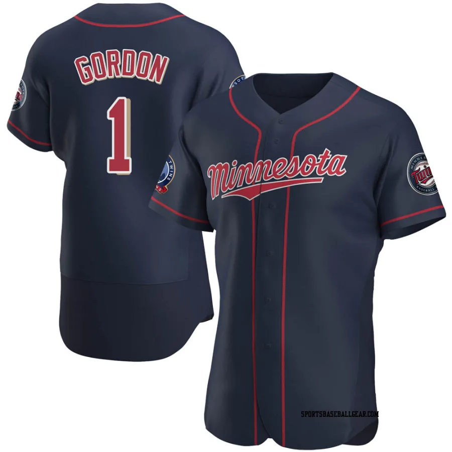 Nick Gordon Men's Minnesota Twins Navy Authentic Alternate 60th Season Jersey