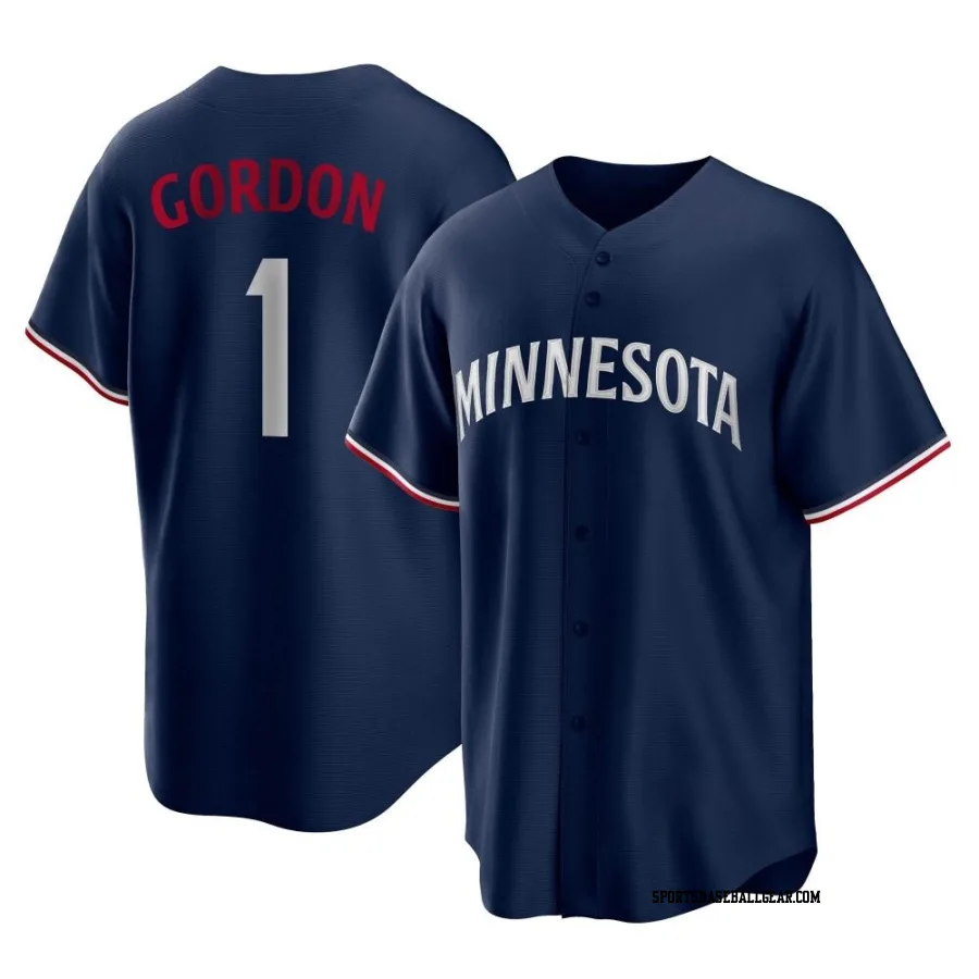 Nick Gordon Men's Minnesota Twins Navy Replica Alternate Jersey