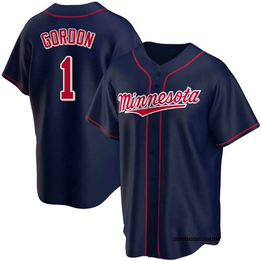 Nick Gordon Men's Minnesota Twins Navy Replica Alternate Team Jersey