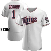 Nick Gordon Men's Minnesota Twins White Authentic Home Jersey