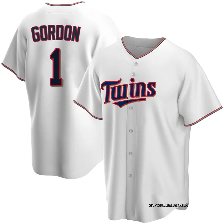 Nick Gordon Men's Minnesota Twins White Replica Home Jersey