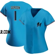 Nick Gordon Women's Miami Marlins Blue Authentic Alternate Jersey