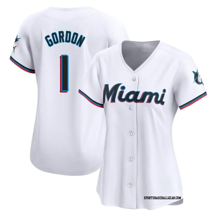 Nick Gordon Women's Miami Marlins White Limited Home Jersey