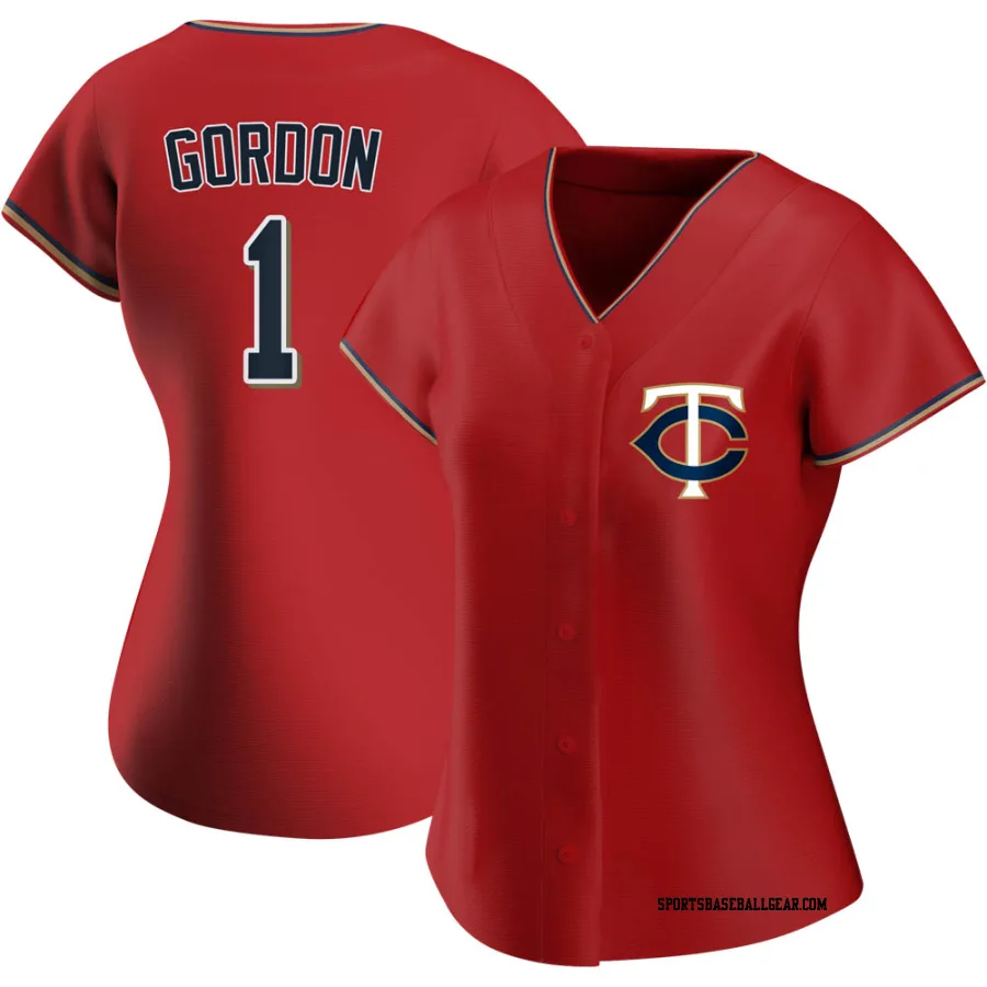 Nick Gordon Women's Minnesota Twins Red Replica Alternate Jersey