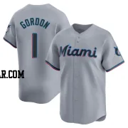 Nick Gordon Youth Miami Marlins Gray Limited Road Jersey