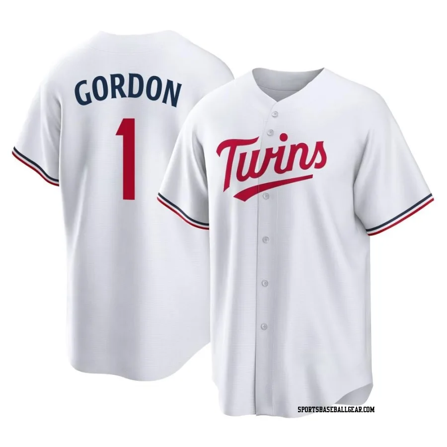 Nick Gordon Youth Minnesota Twins White Replica Home Jersey