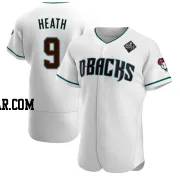 Nick Heath Men's Arizona Diamondbacks White Authentic Teal Alternate 2023 World Series Jersey