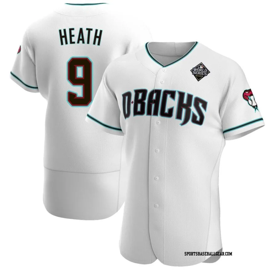 Nick Heath Men's Arizona Diamondbacks White Authentic Teal Alternate 2023 World Series Jersey