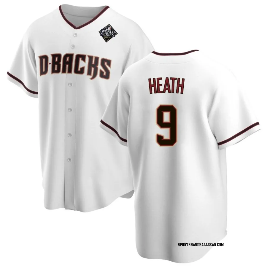 Nick Heath Men's Arizona Diamondbacks White Replica Home 2023 World Series Jersey