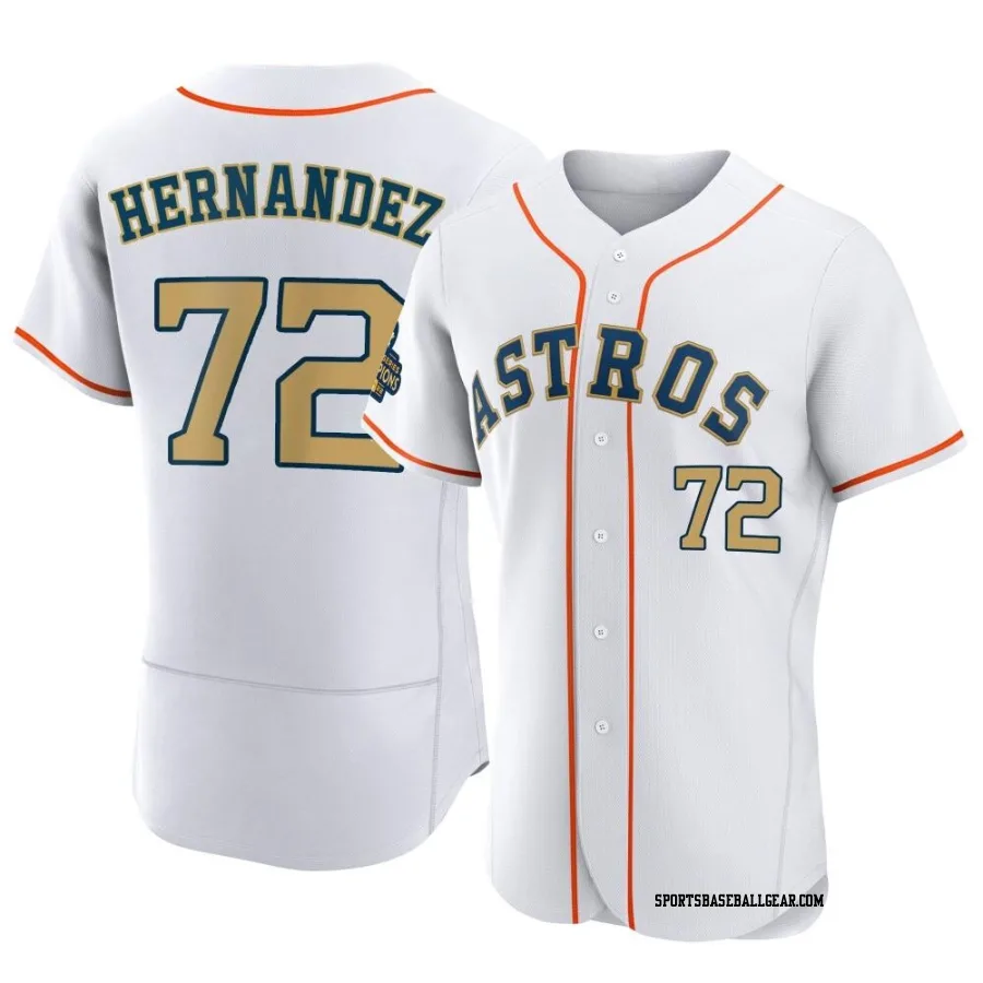 Nick Hernandez Men's Houston Astros Gold Authentic White 2023 Collection Jersey