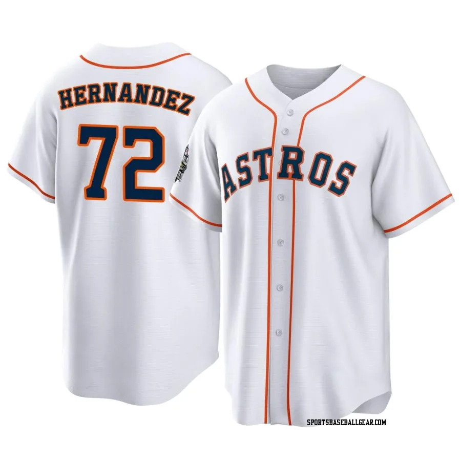 Nick Hernandez Youth Houston Astros White Replica 2022 World Series Home Jersey